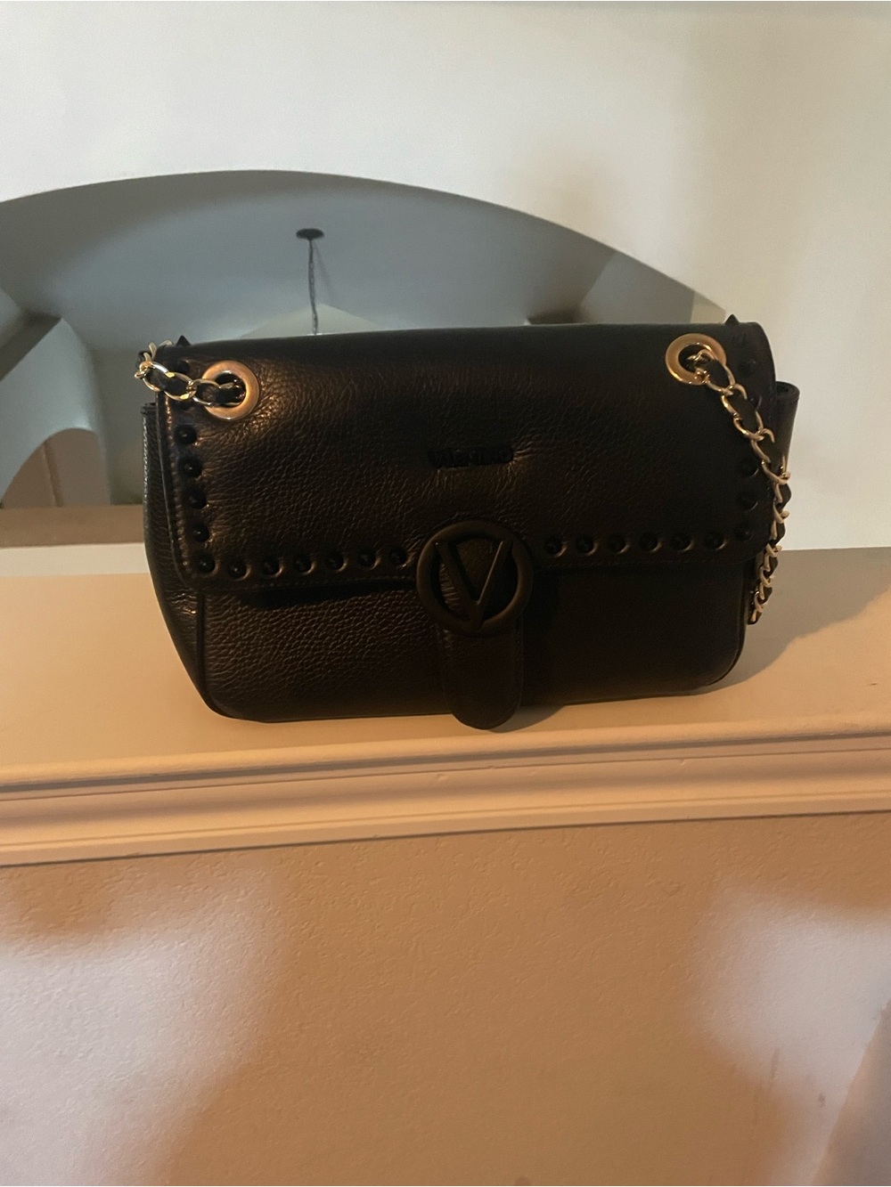 Valentino by Mario Valentino Antoinette Preciosa studded shower bag in black